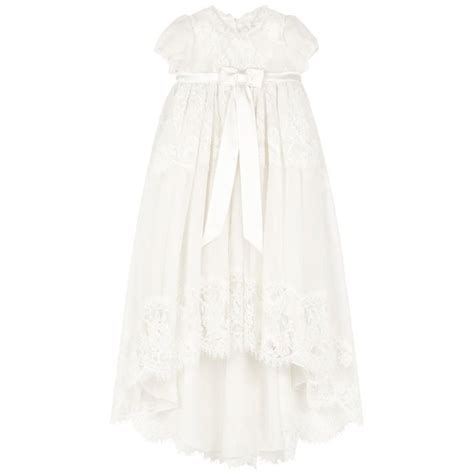 dolce gabbana white lace dress|dolce and gabbana christening gown.